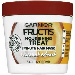 Hot Sale ❤️ Garnier Fructis Nourishing Treat 1 Minute Hair Mask With Coconut Extract 🔥