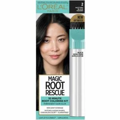 Deals 😀 L'Oreal Magic Root Rescue 10 Minute Root Hair Coloring Kit 2 Black ⌛