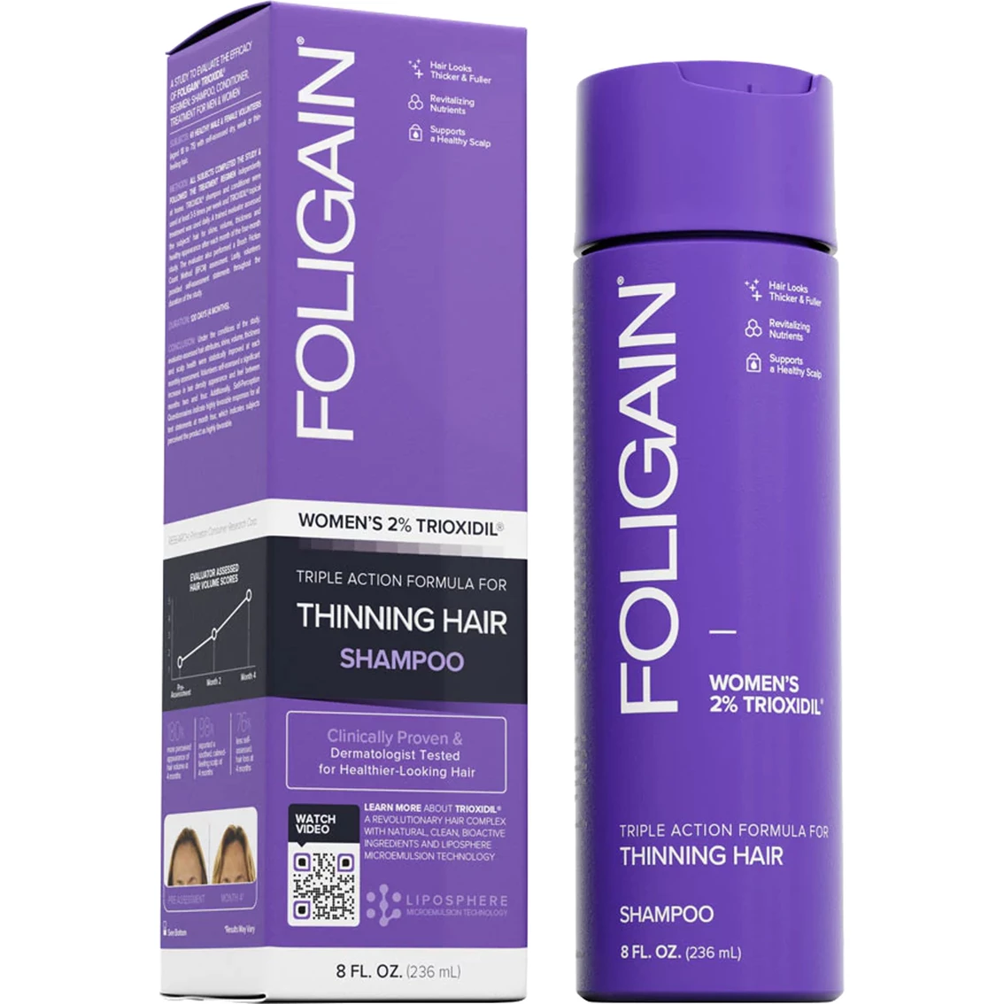 Top 10 ๐ Foligain ๐ฉ Women's Triple Action Shampoo For Thinning Hair (2% Trioxidil) โ